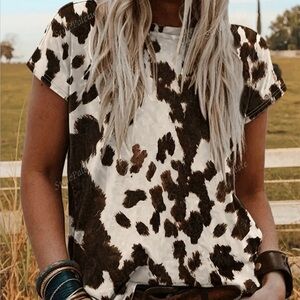 Cow Print Women's Top